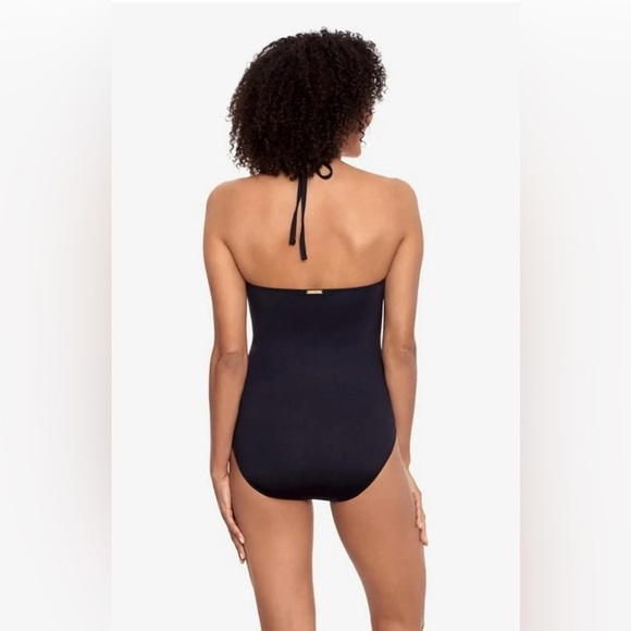 NEW w/Tags Lauren Ralph Lauren Beach Club Solids High Neck One Piece Swimsuit 12 - Picture 10 of 15